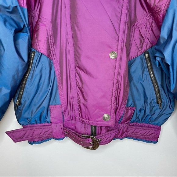 Ossi Ski Vintage Jacket Color Block Belted - Picture 3 of 13